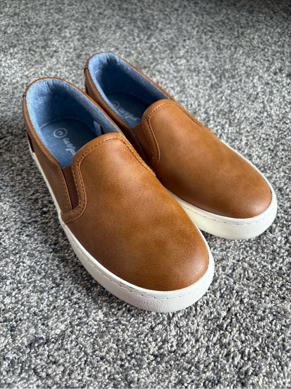 Kid’s Slip-On Casual Sneakers in Chestnut Brown